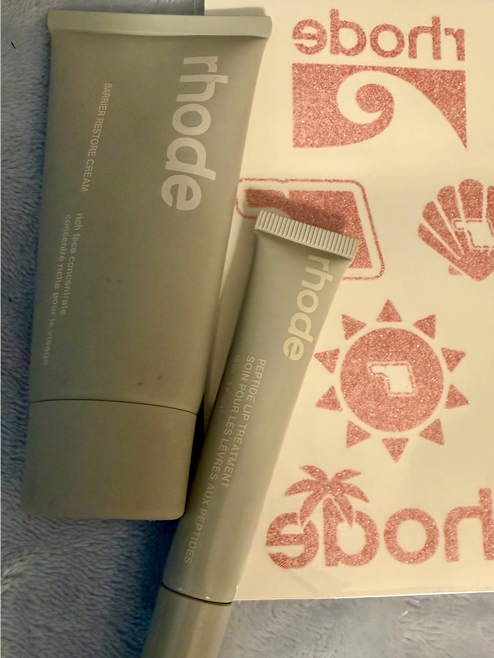 RHODE Gray Peptide Lip Treatment & Barrier Restore Cream Duo NWOB